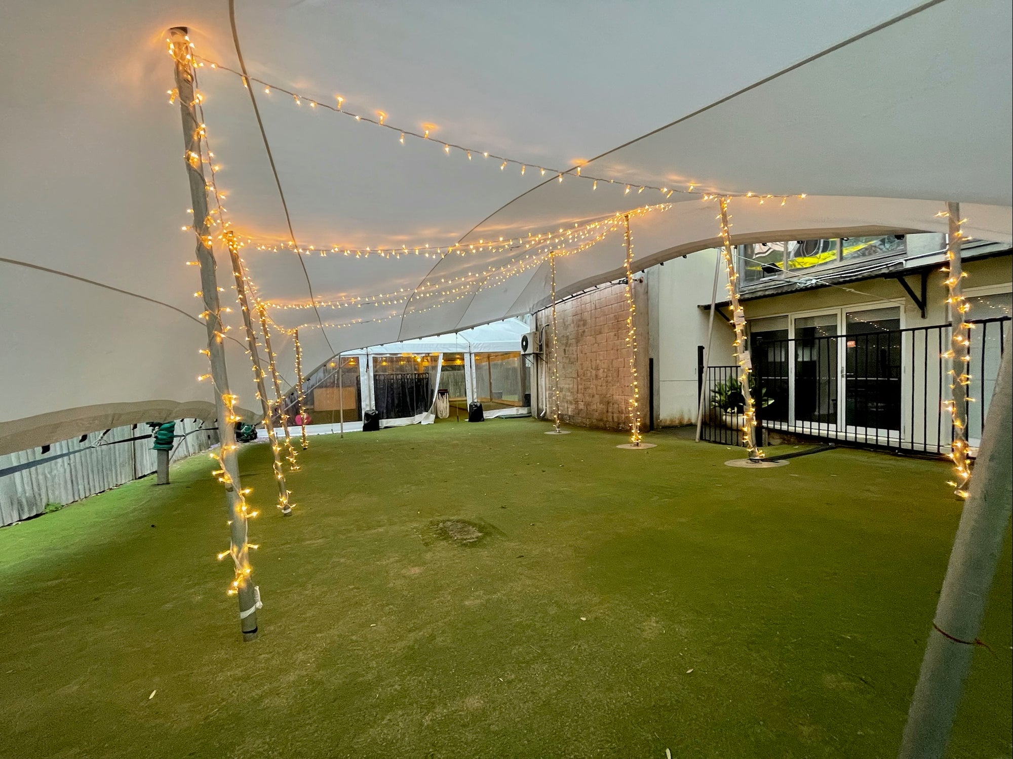 Fairy lights and festoon setup 1