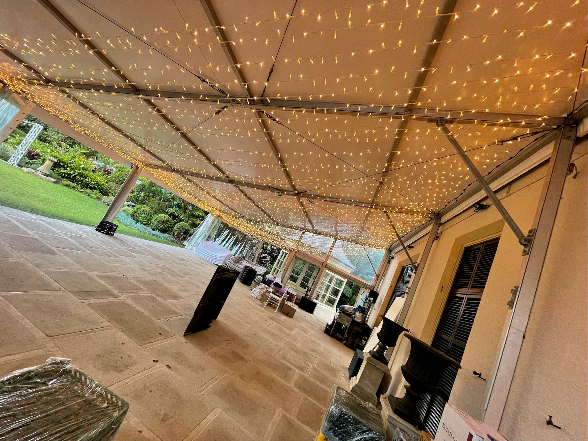 Fairy lights and festoon setup 2