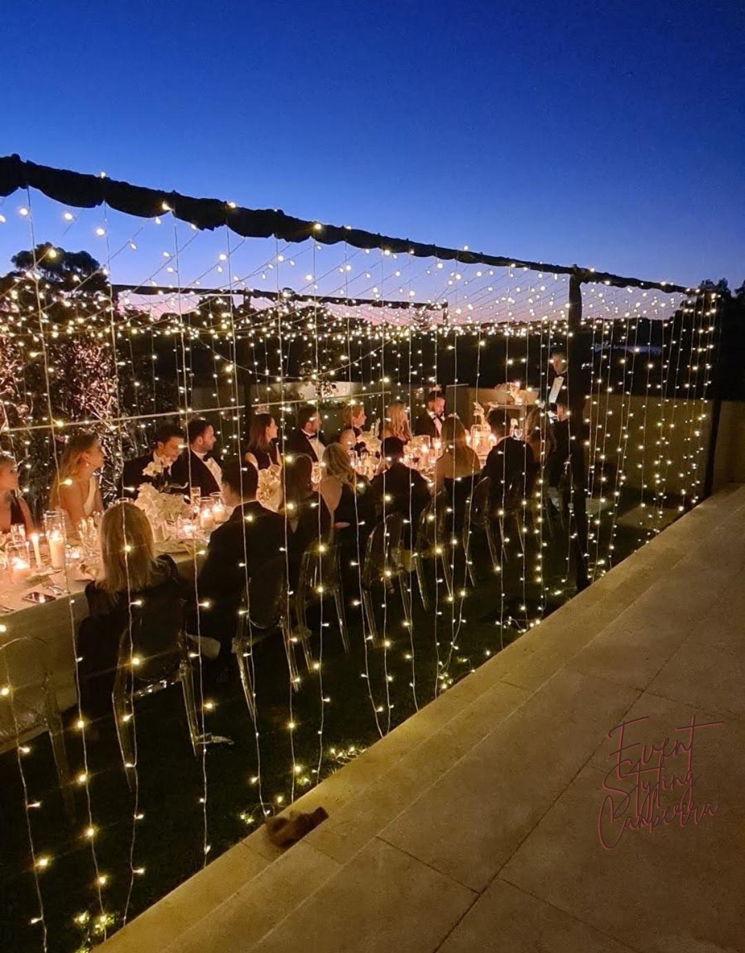 Fairy lights and festoon setup 3