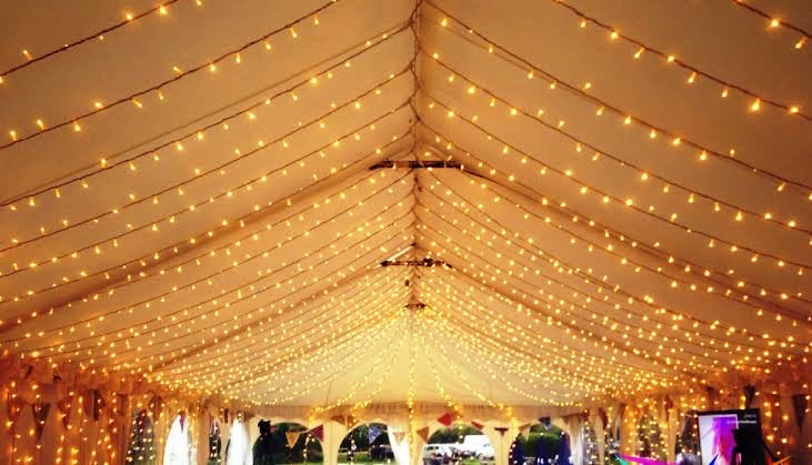 Fairy lights and festoon setup 5